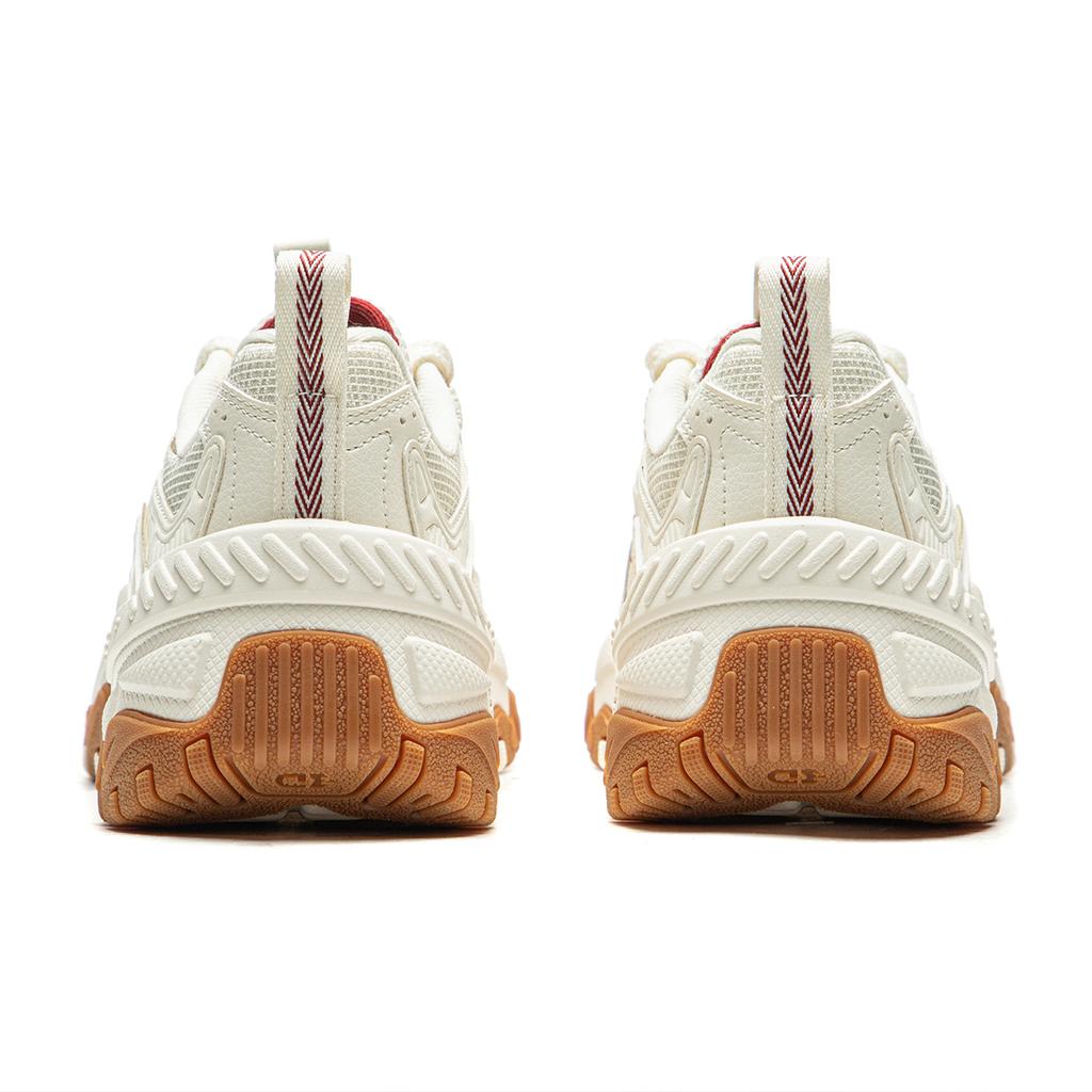 Li Ning Brown Sugar Cushioning Slip Resistant Abrasion Resistant Support Low top Casual Shoes Women's Ecru AGCW098-1