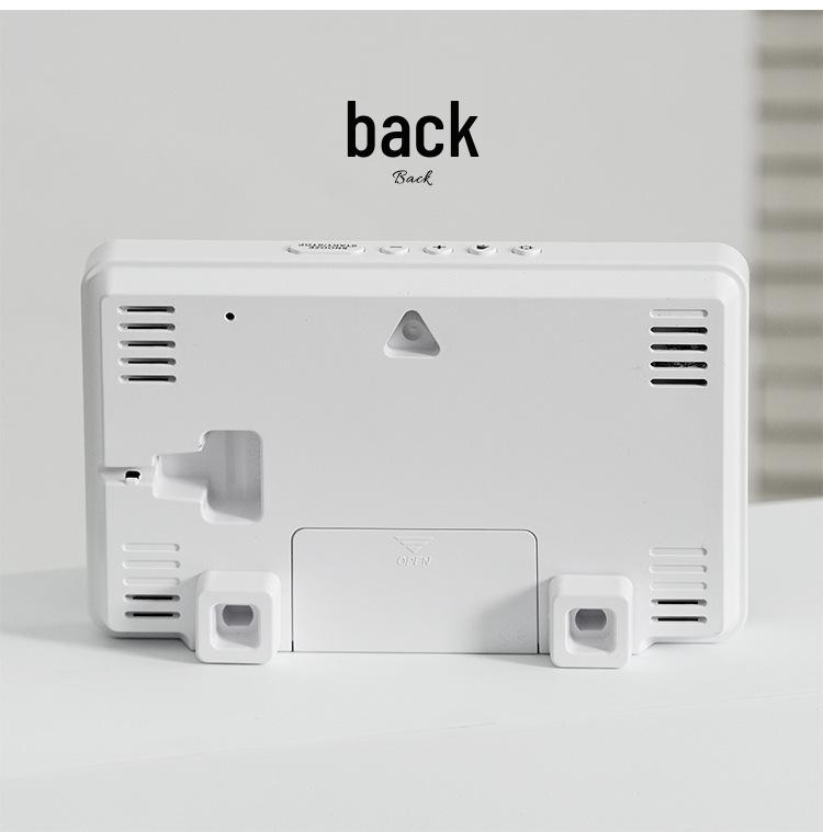 GH9007 Multifunctional LED Clock: Large Screen, Wall-Mountable & Tabletop, with Temperature, Humidity, and Alarm Features.