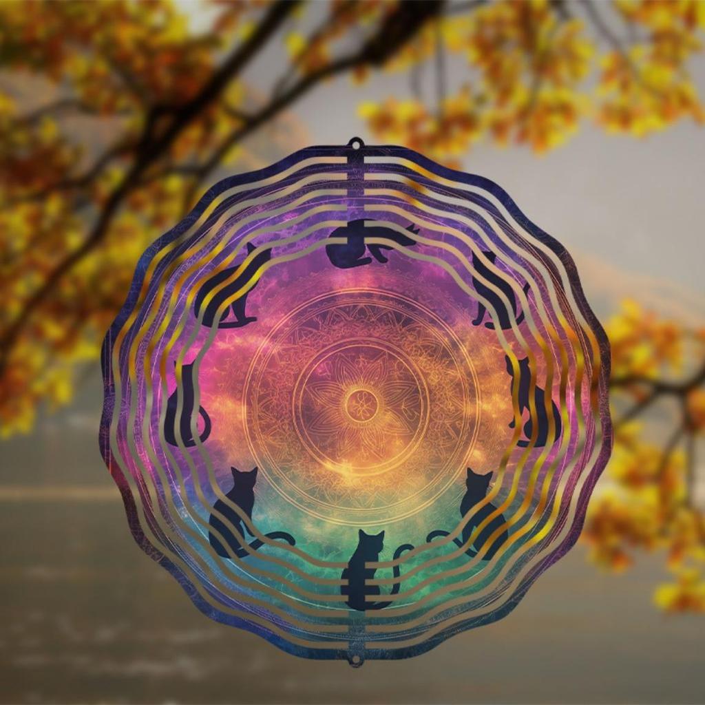 10 Inch Hanging Wind Chime Spiritual Design with 360 Hook Garden Yard Decoration for All Seasons Natural Landscape Outdoor Decor