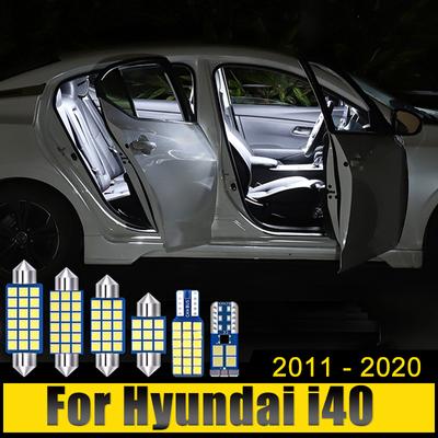 עבור יונדאי i40 2011-2013 2014 2015 2016 2017 2018 2019 2020 10 יחידות נורות קריאה לרכב, מראת איפור, מנורות תא כפפות, נורות תא מטען