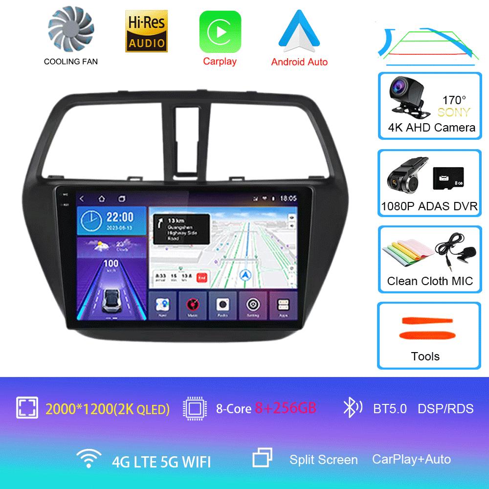 Android 14 Car Radio For Suzuki SX4 2006-2014 Multimedia Video Player 2 Din 4G WIFI Wireles Carplay Navigation GPS RDS Head Unit