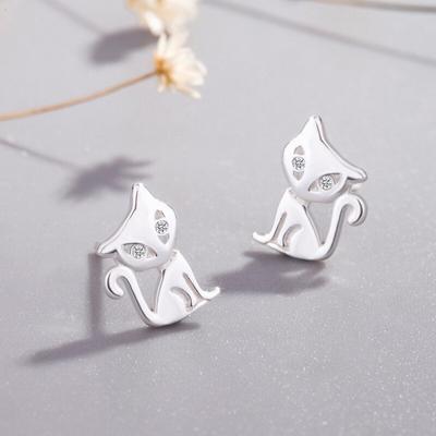 925 Sterling Silver náušnice pro kočky pro ženy Dívky Dámské svatební módní šperky A188
