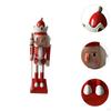25cm Christmas Nutcracker Ornament Hand Painted Crafts Figures Wooden
