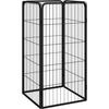 VidaXL Dog Playpen 4 Panels Black 50x100cm Powder-Coated Steel 171793