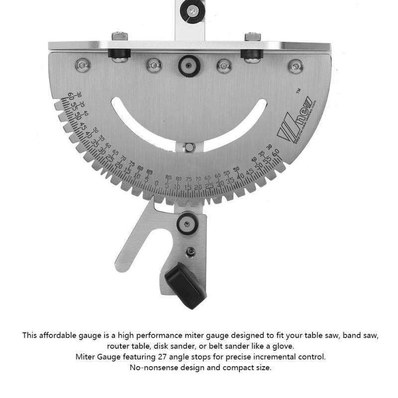 Woodworking Tool Aluminum Push Handle Miter Gauge for Table Saw Band