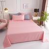 Minimalist Pure Cotton Double Bed Sheet with Pillowcase 200x230cm – Solid Color Design