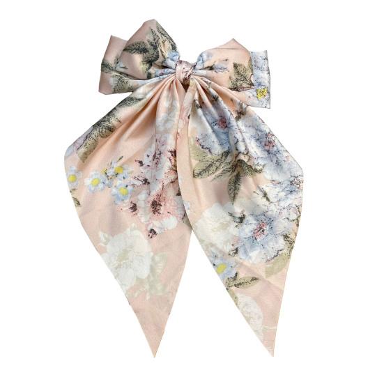 Haarspange Damen Große Schleife Haarnadel Doppellagig Blumendruck Fleck Schleife Haarspange Pferdeschwanz Clip Haar Styling Werkzeug Haarschmuck