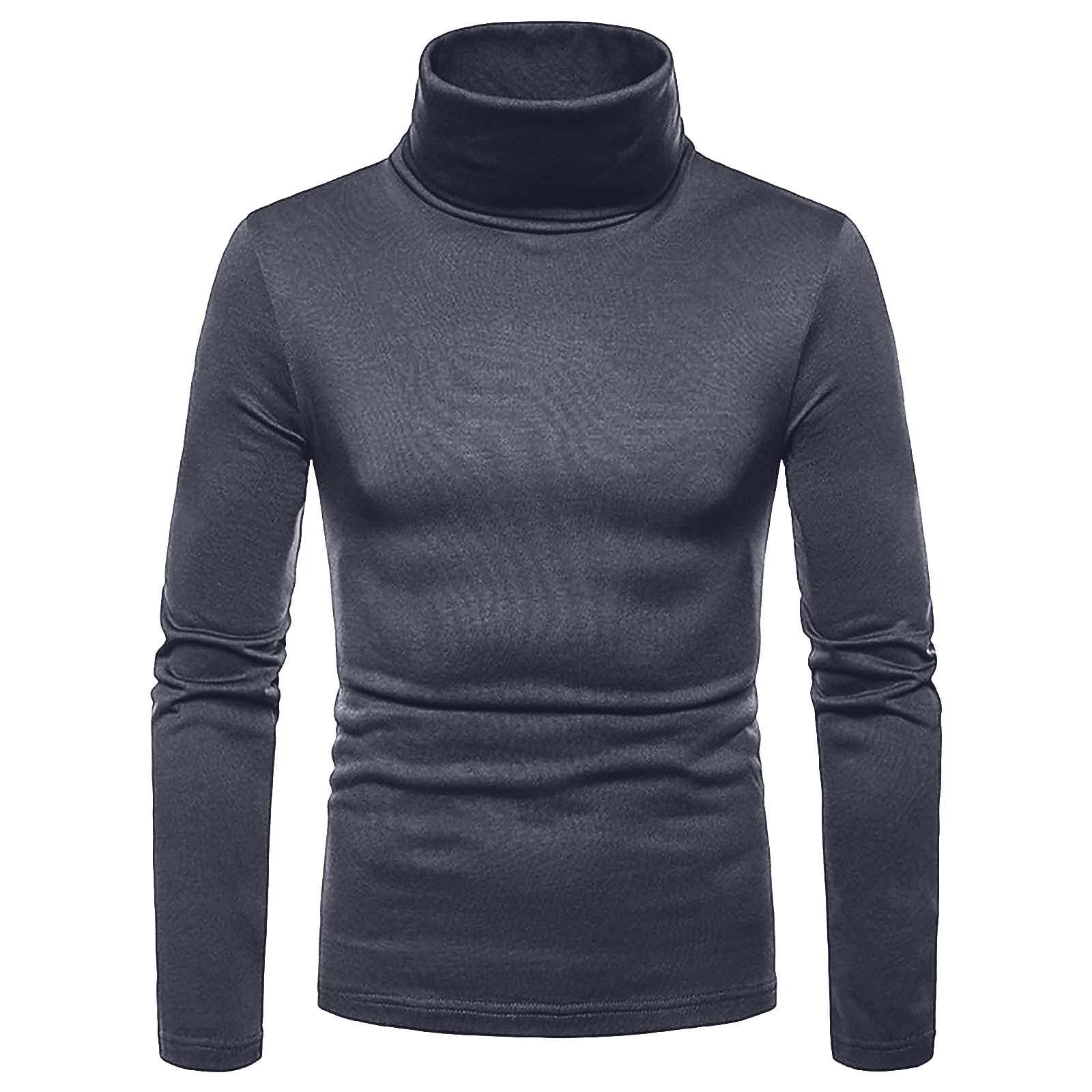 

Мужская водолазка с длинным рукавом, однотонная эластичная облегающая блузка с верхом снизу M