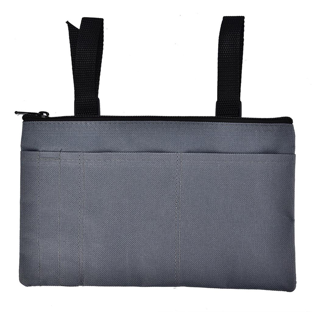 Waterproof Mobility Scooter Armrest Bag Wheelchair Shopping Travel Storage Bag Black