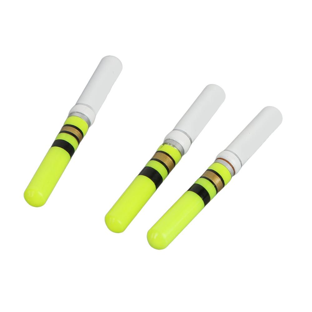 6PCS LED Fishing Float Lights Luminous Red Green Fishing Floats 4*0.5cm Cylindrical Fishing Glow Sticks Saltwater Fishing