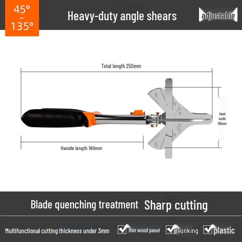 Kabelkanalschere 45° Winkel Schneidezange für Elektriker und Schreiner