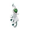 Elegant Crystal Peacock Brooches for Women Lady Beautiful Big Bird Animal Party Casual Brooch Pins Gifts