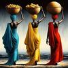 Arte Murale su Tela Cultura Africana Etnica Stampe Poster Donna Nera per Soggiorno Decorazione Casa Pittura su Tela Ragazza Africana Astratta
