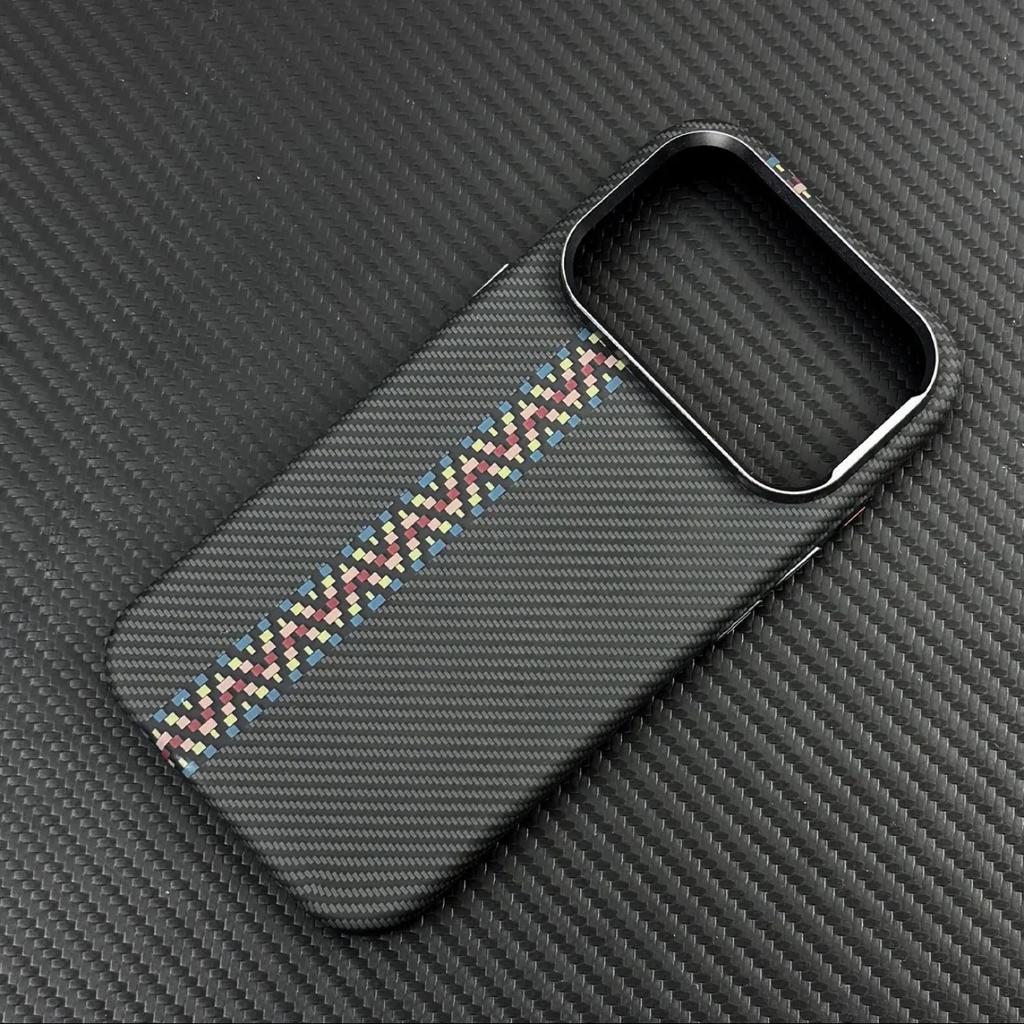 Applicable iPhone18PROMAX Kevlar Skin Sensing Magnetic Mobile Phone Case Apple 17 Carbon Fiber Hard Protective Case 16