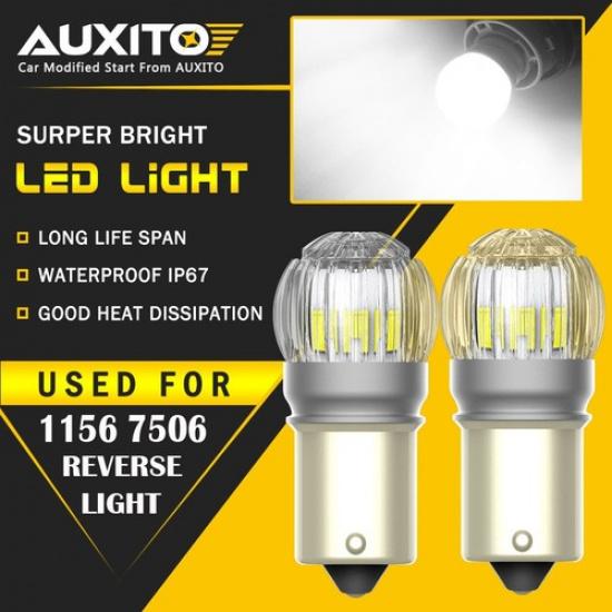 AUXITO 1156 LED Reverse Backup Light Parking 6000K Super White Error Free 2US6T