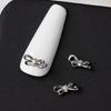 Nail Rhinestones 3D Bow Nail Charms Silver Bowknot Nail Art Charms Nails Decor