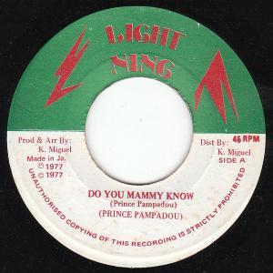 

7inch Record PRINCE POMPIDOU Do You Mammy Know NONE Lightning 1977 Jamaica Reggae Ska Dub Used