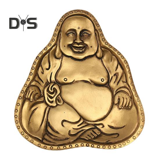 

Декоративный поднос для хранения большой емкости в форме Будды, многоцелевой портативный органайзер для украшений, держатель для колец, блюдо золотистый