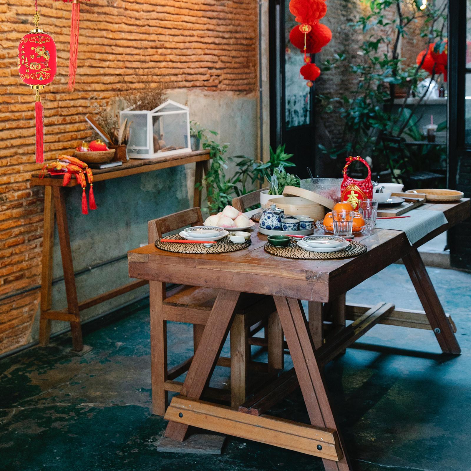 Waterproof Chinese Lantern Pendant Creative Spring Festival Hanging Decor New Year Ornament Outdoor Chinese Style Lantern other