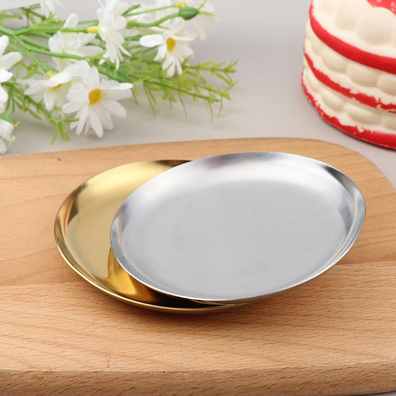 Light Luxury Style Metal Jewelry Tray Stainless Steel Storage Tray Dormitory Cosmetics Jewelry Plate Decoration