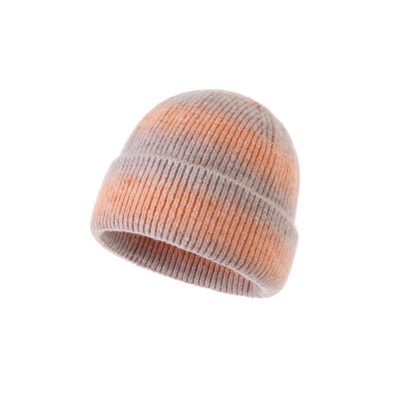 New Tie-Dye Wool Mohair Knitted Hat: Fresh Winter Style for a Chic Look