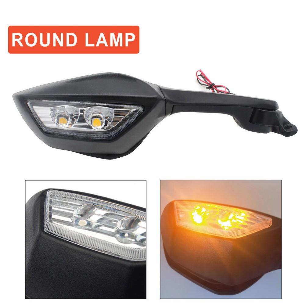1 Pair For KAWASAKI NINJA ZX10R ZX-10R ZX 10R 2011-2015 Motorcycle Mirror LED Turn Light Signals Moto Rearview Mirrors