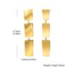 Stainless Steel Brushed Geometric Drop Earrings, 18K Gold Plated Irregular Dangle Earring Women, Minimalist Statement Jewelry