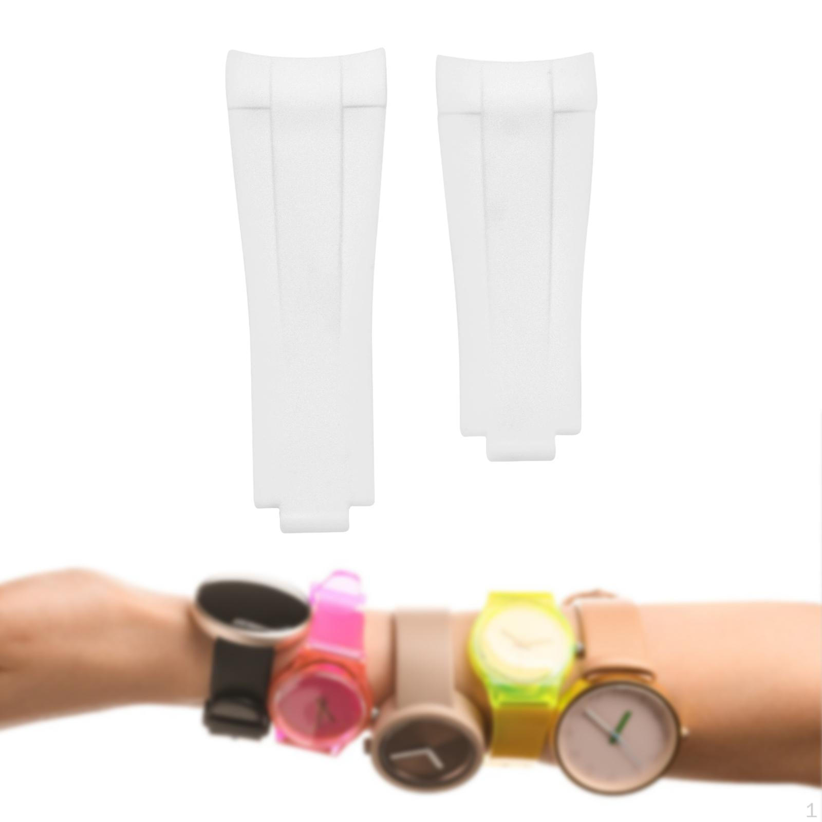 

Уход за ремешком для часов Удобный классический резиновый мягкий легкий ремешок для часов белый