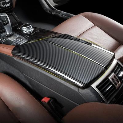 2Pcs Car Interior Armrest Box Panel Cover Trim Stickers Decoration Parts Protection Accessories For BMW 5 Series F10 F18 2011-17