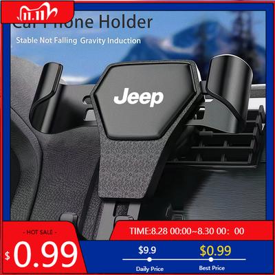 Cup Holders Gravity Car Phone Holder Air Vent GPS Stand Accessories For Jeep Wrangler Grand Cherokee Compass Gladiator Avenger W