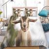 Funny Sheep King Queen Bedding Set Kids Farm Animal Duvet Cover White Little Lamb Comforter Cover 2/3pcs Polyester Quilt Cover