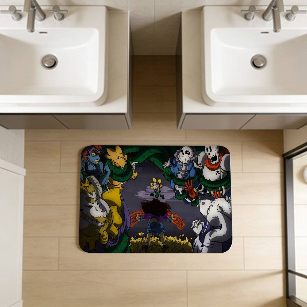 U-Undertale Floor Mat Cheaper Anti-slip Modern Living Room Balcony Printed Bedside Mats