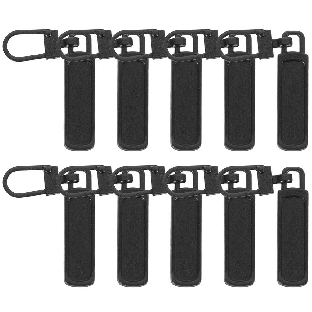 10Pcs Metal Zipper Pulls Replacement Detachable Zip Slider for Backpacks Jackets Purses Footwear Clothing Luggage Zipper Repair