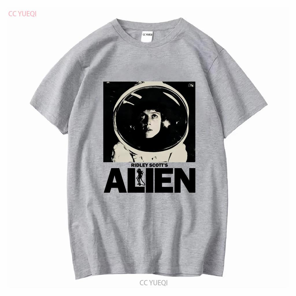 Vintage Alien Movie  T Shirt Mov vintage Washed Top For Everyday Wear designer clothes Soft homme Stretched Comfortable