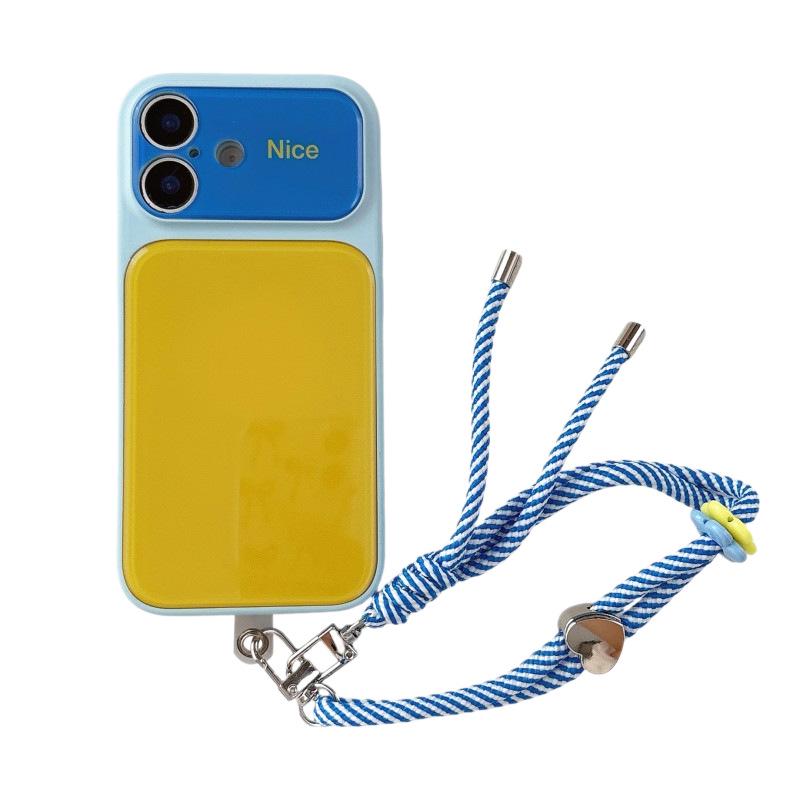 Color Block Phone Case for iPhone 14/15/16/17 Pro Max - Stylish and Protective Cover