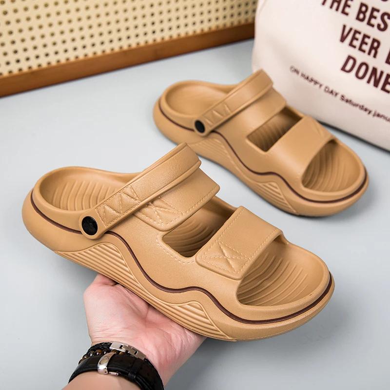 Fashion Casual Comfortable Soft Rubber Sandals Beach Shoes Slip On Mens Sandal For Male Sandles Sandalias Hombre Sandale Homme hombre