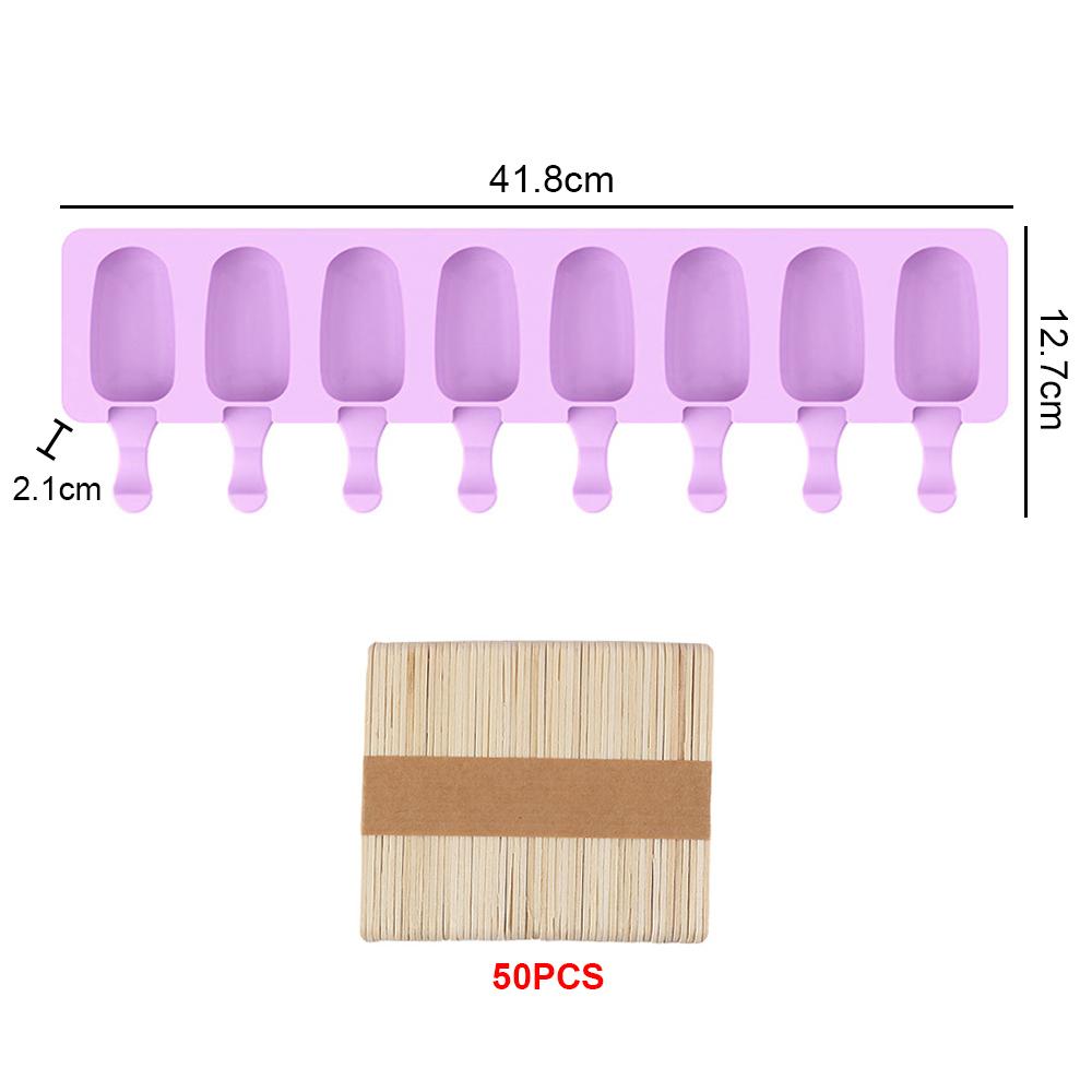 Silicone World 8/4/3 Hole Silicone Mold Silicone Ice Cream Mold Popsicle Molds DIY Ice Cream Mould Ice Pop Maker Mould Ice Tray