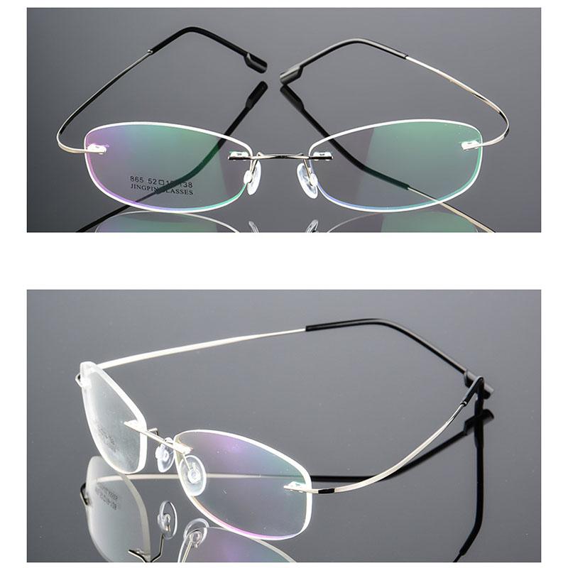 

Анти-синий свет титановый сплав без оправы овальные очки для близорукости женские без оправы рецептурные женские очки 0 -0.5 -0.75 до -6.0 Myopia -550
