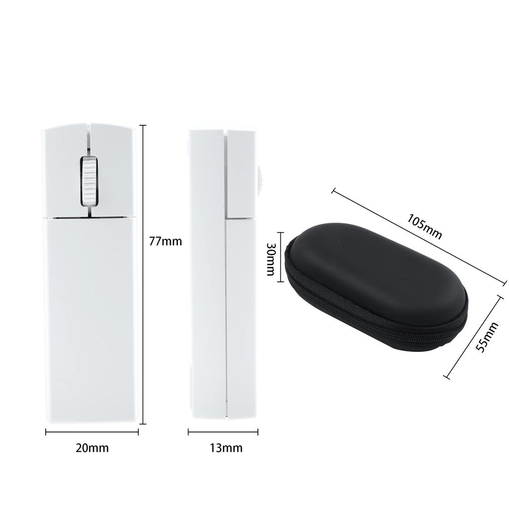 DIWOSHE Ultra Small Cuboid Mouse Wireless Mouse USB Rechargeable 3 Buttons Optical Small Mini S Size Compatible with PC Symmetrical Portable Storage