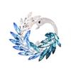 Swan Brooch, Women's Retro Gradient Imitation Crystal Animal Brooch, Fashionable Coat and Jacket Pin