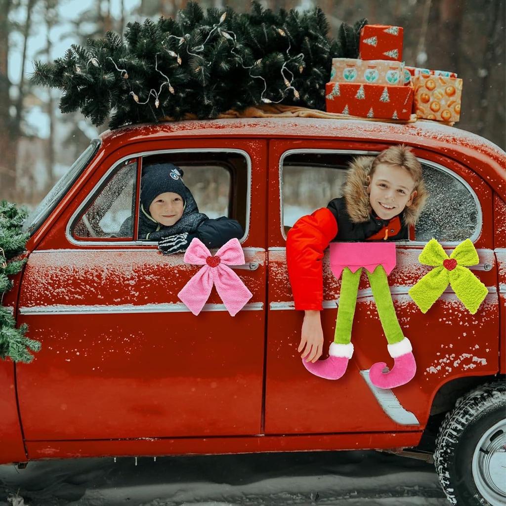 Nowy Wisiorek Noga Elfa Świętego Mikołaja do Dekoracji Bagażnika Wszystkich Modeli Samochodów Boże Narodzenie Ornamen