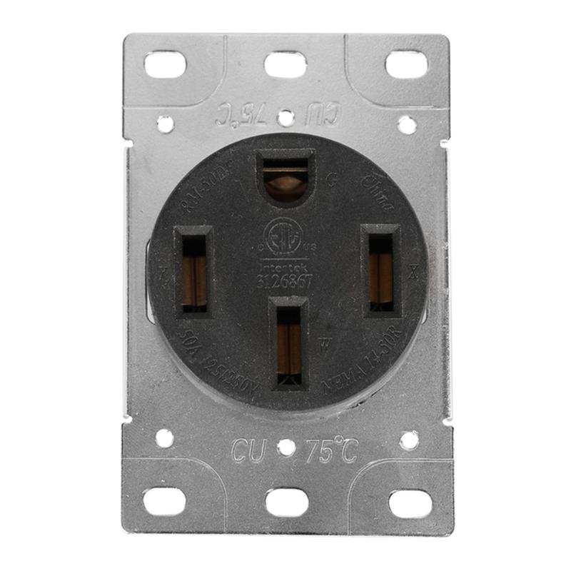 Powerful RM 50DF 50A NEMA 14 50R Outlet Industrial Socket Gold Plated Connectors Commercial Receptacle