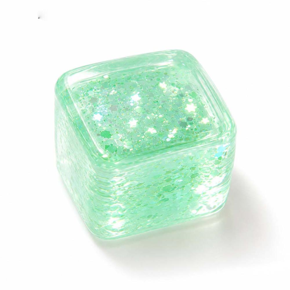 Slow Rebound Cube Squeeze Toy Glitter Cube Fidget Toy Soothing Play Ice Cube Squishy Toy Adults