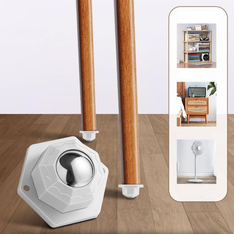 Pack of 8 Portable Sturdy Round Castors Adhesive Furniture Wheel Convenient for Easy Movement and Smooth Rolling