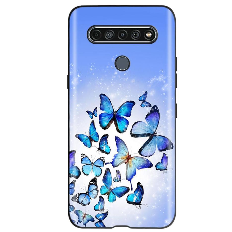 For LG K61 2020 Case Cute Cat Butterfly Soft Silicone Shockproof Phone Case For LG K61 K 61 Fundas Case LGK61 Coque 6.53'' Shell