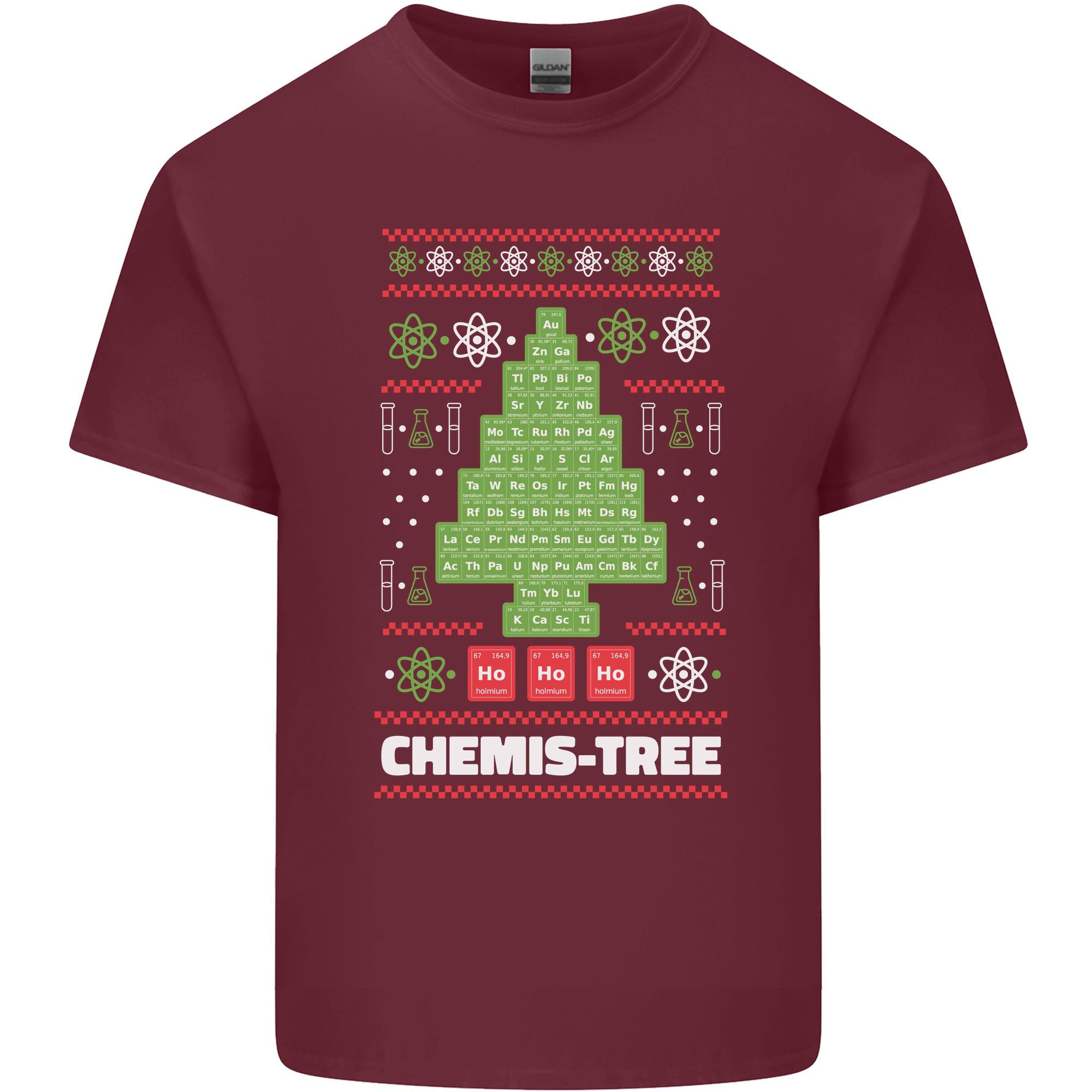 Christmas Chemistry Tree Funny Xmas Science Unisexs Light Cotton TShirt S