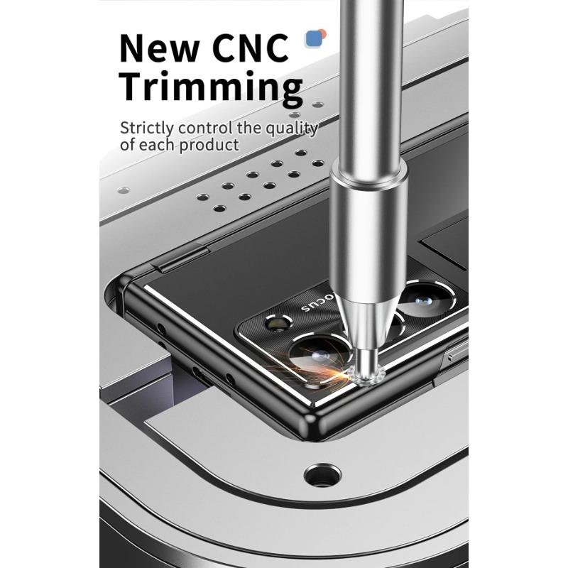 Metal Aluminum Alloy Case for Samsung Galaxy Z Fold 6 5 4 3 with Touch Pen Leather Full Protector Glass Film Stand Folding Cover
