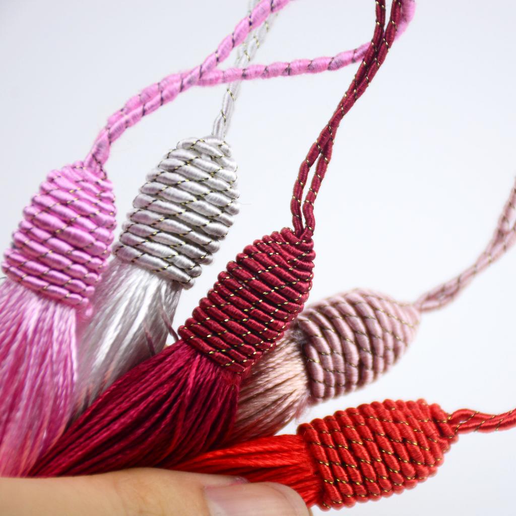 bookmark tassel with rope loop and small Chinese knot for making jewelry, souvenirs, bookmarks, DIY craft accessories