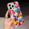Y2K Glowing Hearts Jelly Double Layer White Mobile Phone Case for iPhone 17 16 15 14 13 12 11 Air Pro Max Plus Protective