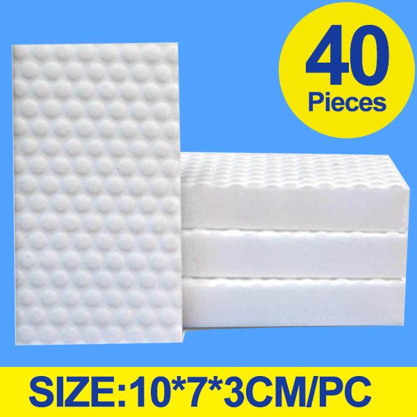 

Волшебная сжатая губка-ластик, очиститель, кухонный аксессуар, инструмент, меламиновая губка, щетка для мытья посуды, чистка 40pcs белый